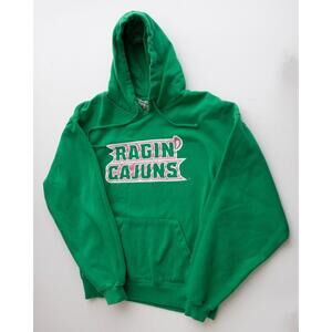 J America Ragin Cajuns Green Hoodie Small